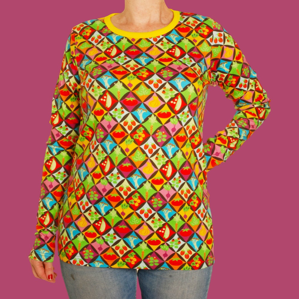 Duns Harlequin Veggies Long Sleeve Adult Tee