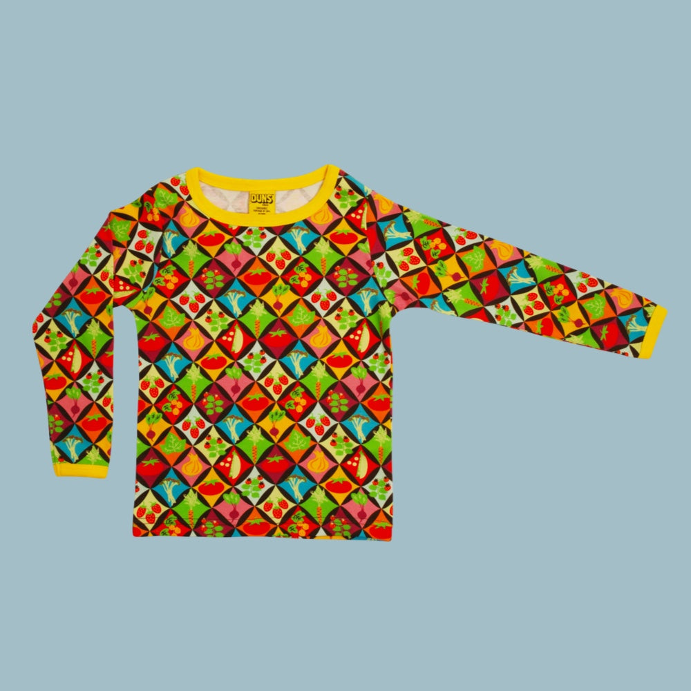 Duns Harlequin Veggies Long Sleeve Kids' Top