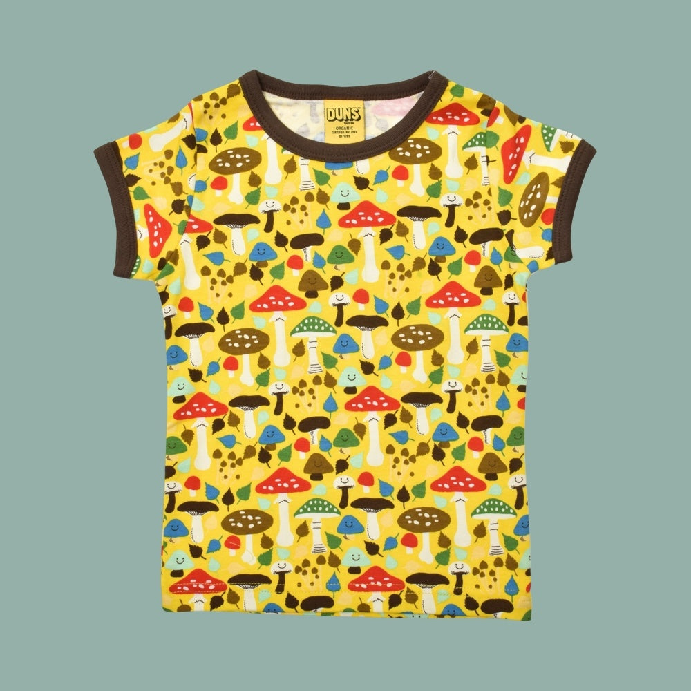 IMPERFECT Duns Yellow Mushroom Kids' Short Sleeve Tee - 6-7 years