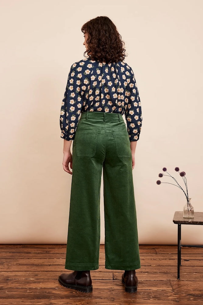 Emily & Fin Nora Cropped Trouser - Forest Green