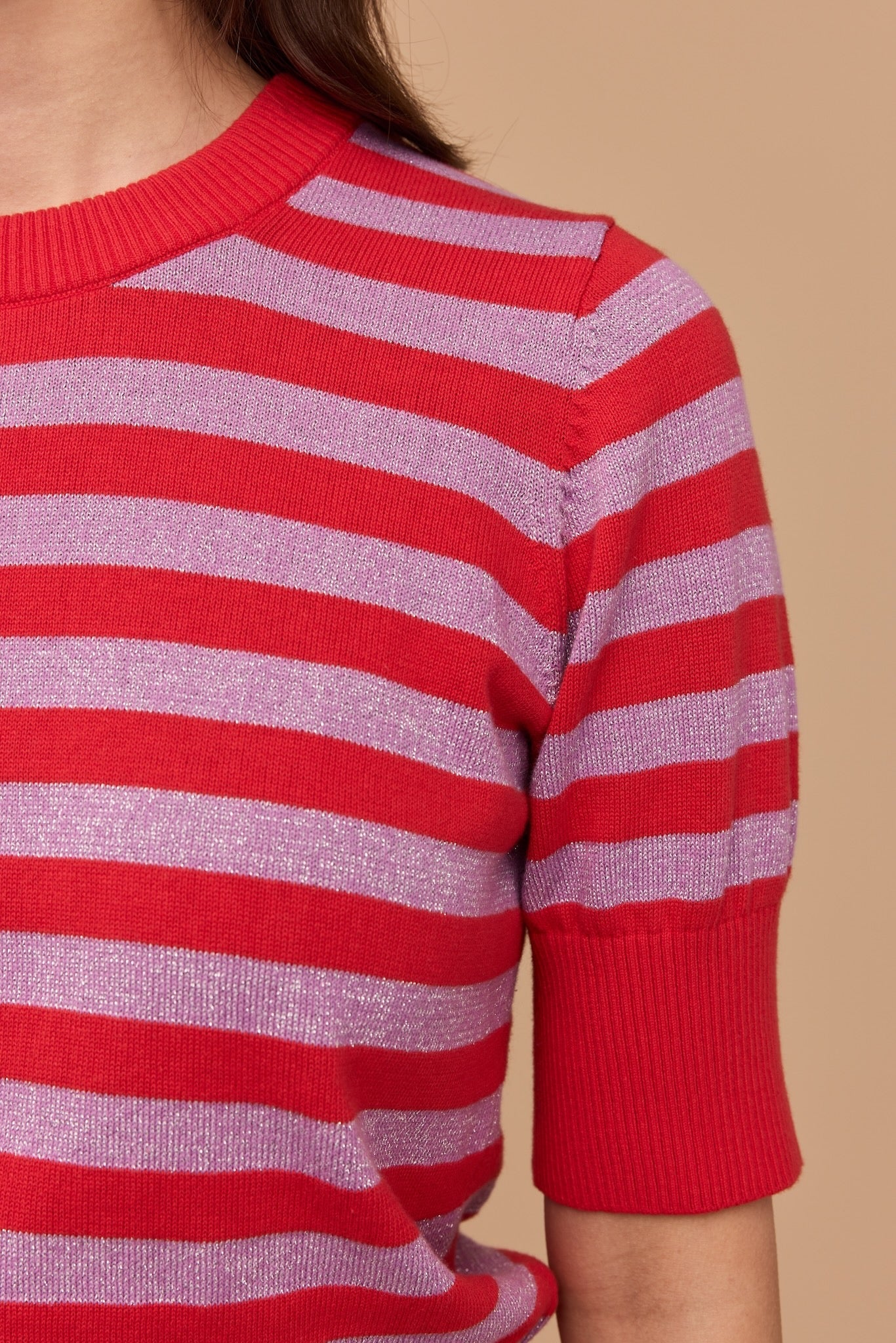 Frock Me Out Stripe Knit - Red & Disco Lilac