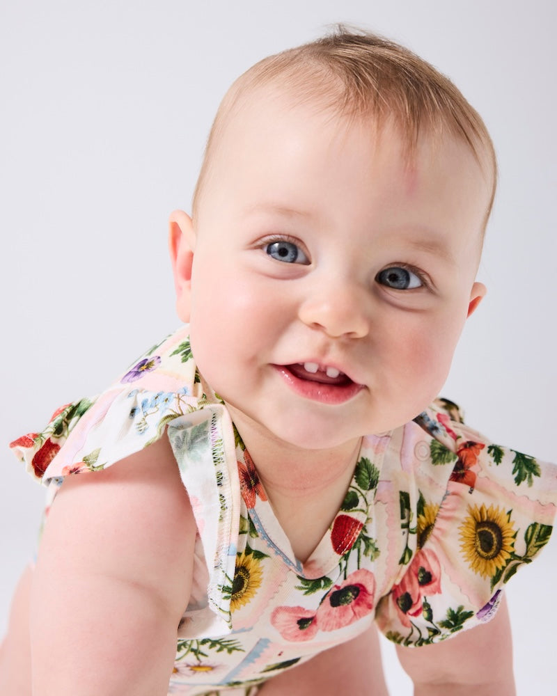 Kip & Co Sweet Life Short Sleeve Frill Romper