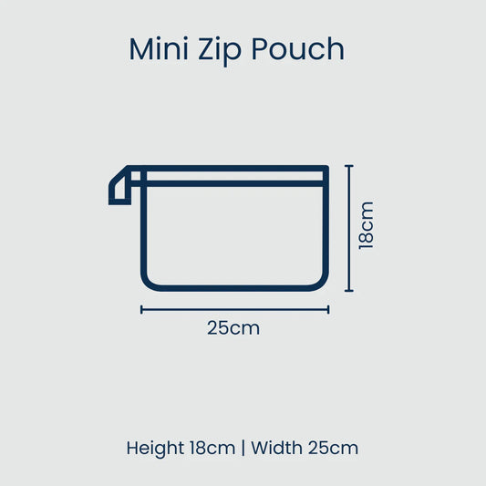 Project Ten Blue Palm Mini Zip Pouch