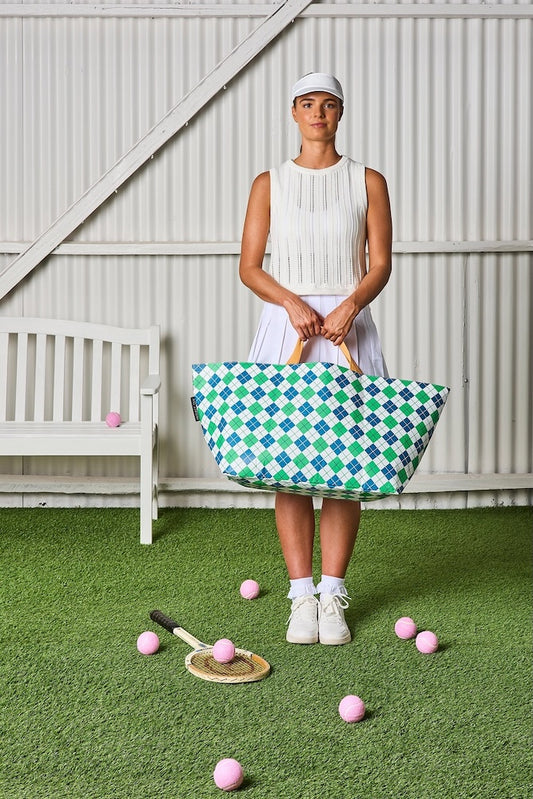 Project Ten Argyle Oversized Tote