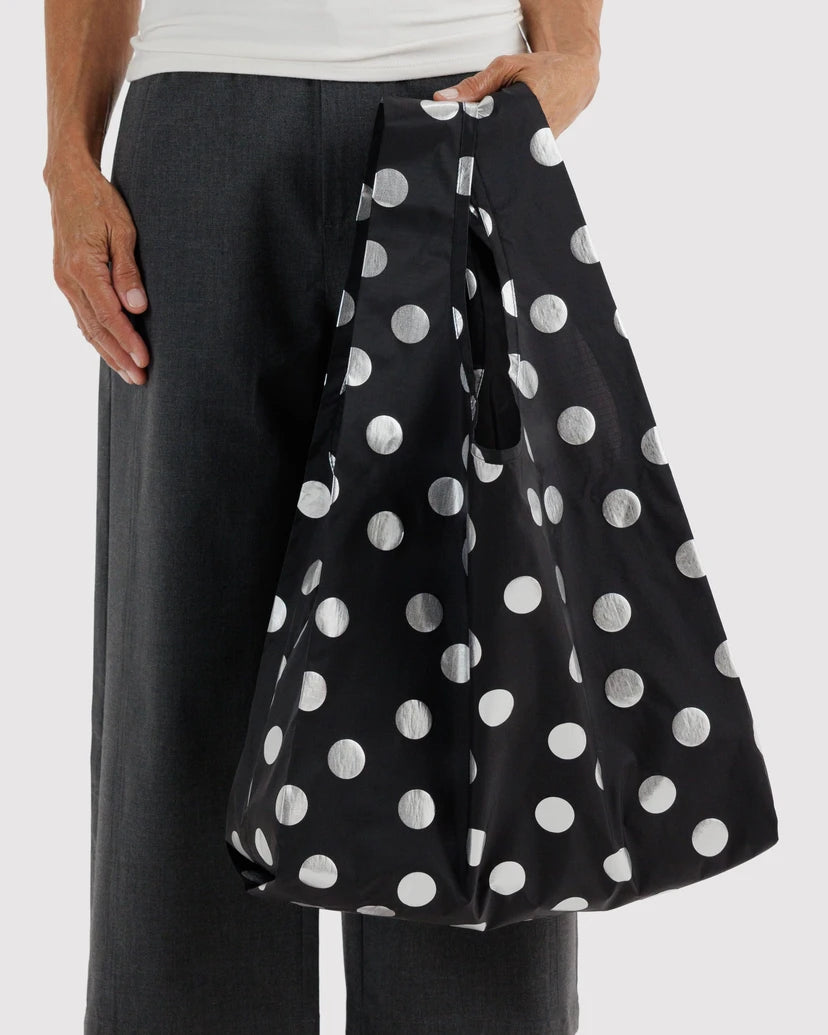Baggu Standard Baggu - Silver Metallic Polka Dot