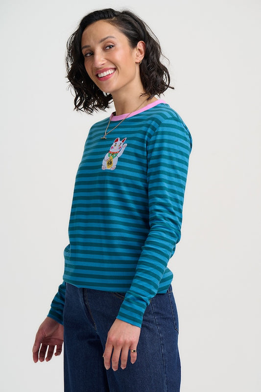 Sugarhill Brighton Brunswick Long Sleeve Tee - Lucky Cat