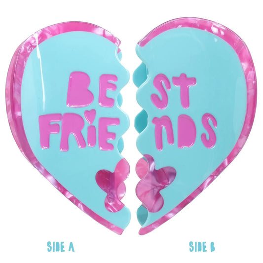 The two sides of Bea Bellingham heart-shaped 'Best Friends' Hair Claw