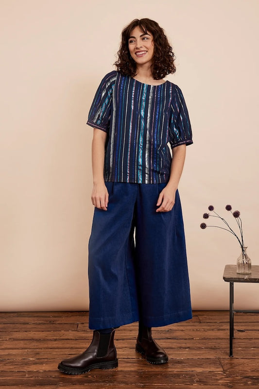 Emily & Fin Georgia Fiesta Lurex Stripe Top