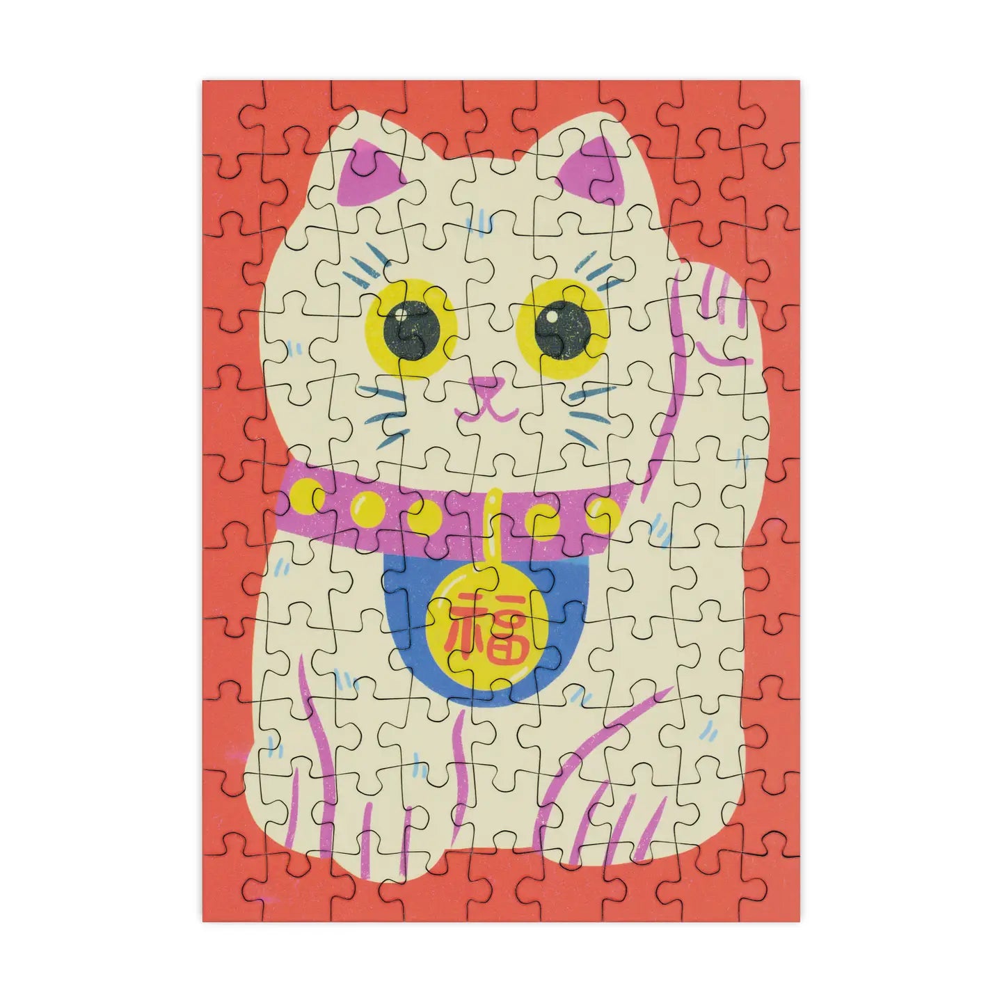 Happily Puzzles Lucky Cat 99 Piece Mini Jigsaw Puzzle