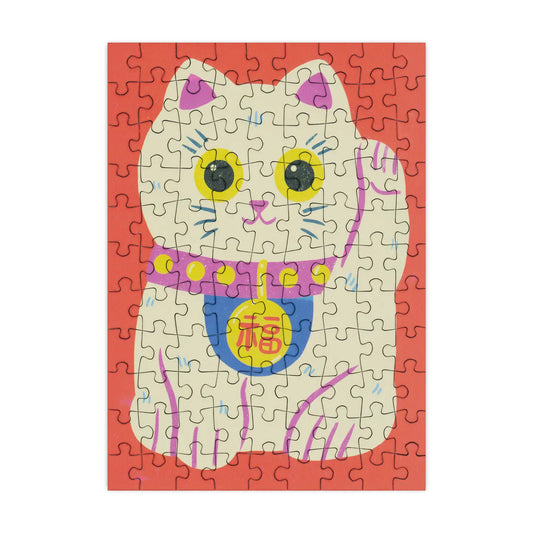Happily Puzzles Lucky Cat 99 Piece Mini Jigsaw Puzzle