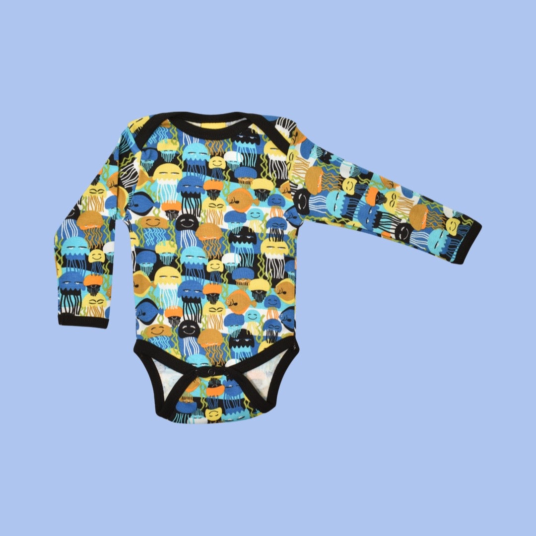 Duns Jellyfish Black Long Sleeve Bodysuit