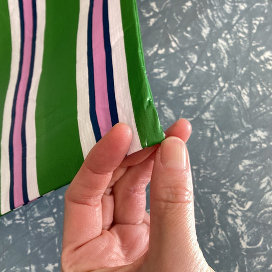 IMPERFECT: Project Ten Cabana Stripe Zip Pouch