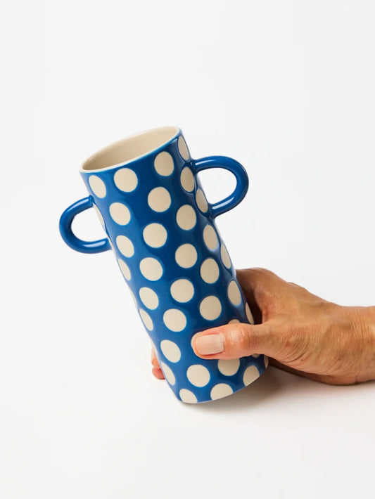 Jones & Co Giraffe Bud Vase - Blue Spot