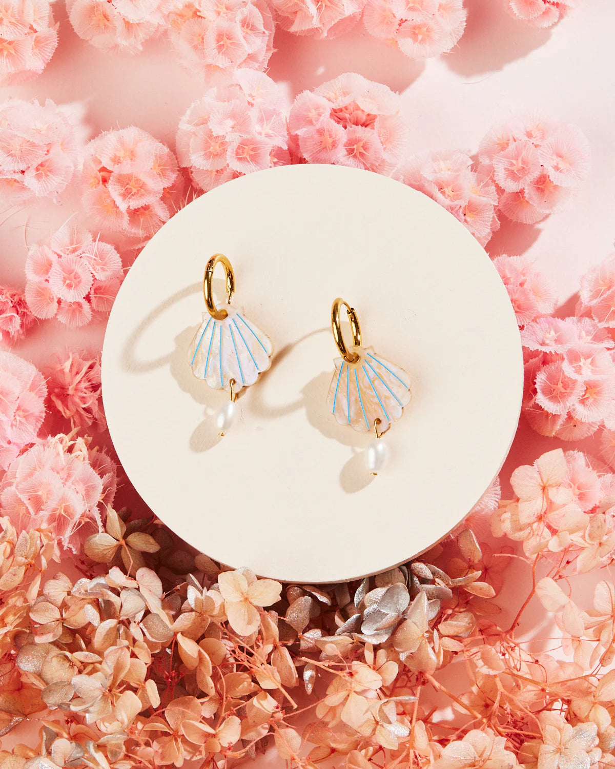 Martha Jean Shell & Pearl Earrings