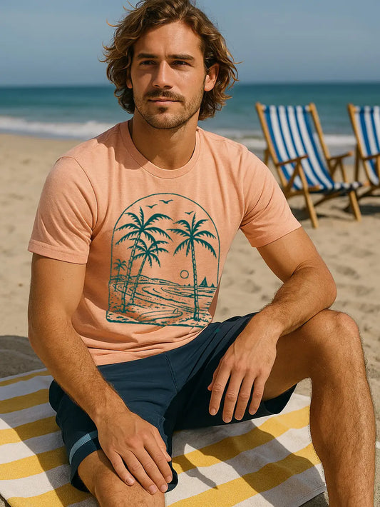 Moore Collection Beach Vibes Tee - Peach