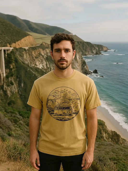 Moore Collection Big Sur VW Bus Tee - Yellow