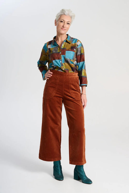 Olga de Polga Peggy Lou Velvet Corduroy Pants - Caramel