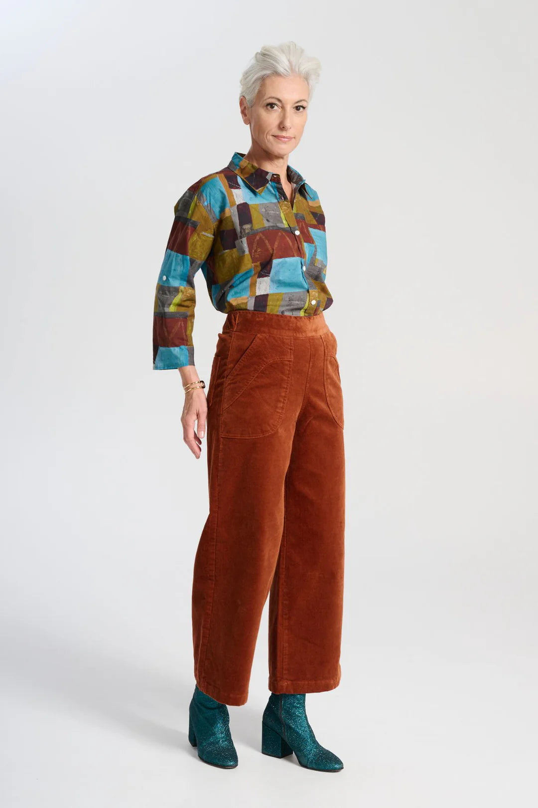 Olga de Polga Peggy Lou Velvet Corduroy Pants - Caramel