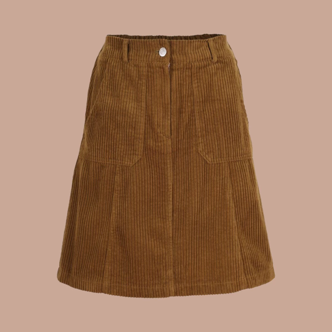 Olga de Polga Jackson Brown Cord Skirt - EXTRA-SMALL