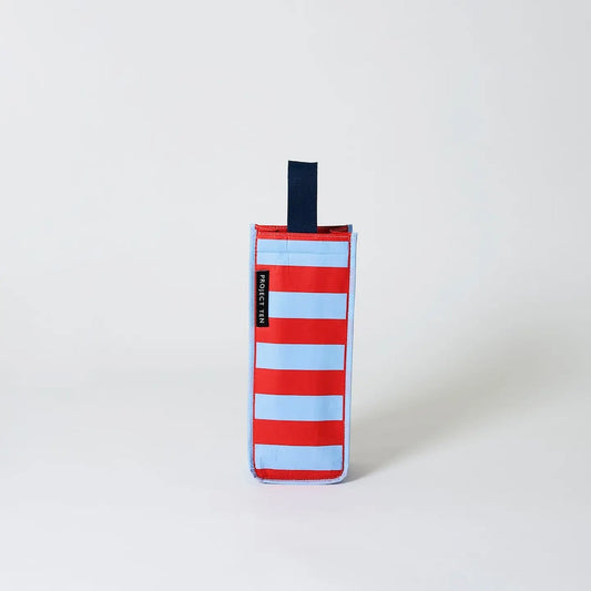 Project Ten Red Blue Stripe Wine Bag