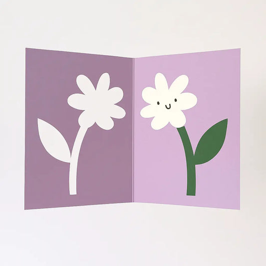 Rumble Cards Die Cut Flower Card