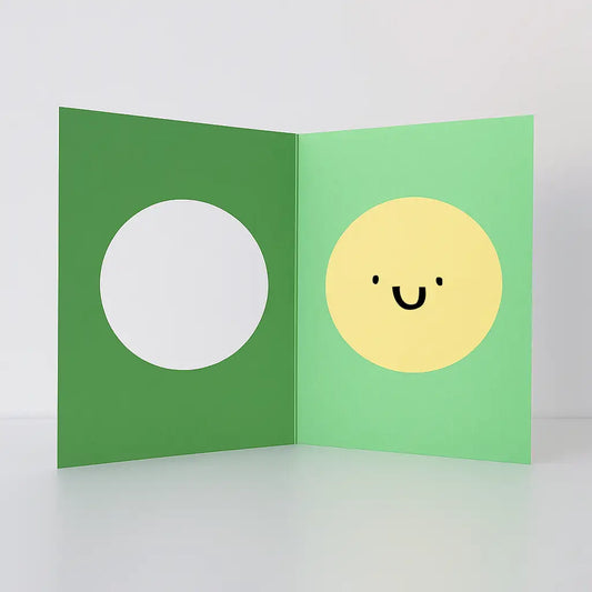 Rumble Cards Die Cut Smiley Face Card