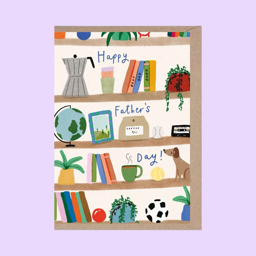 Rumble Cards Father's Day Bookshelf Card