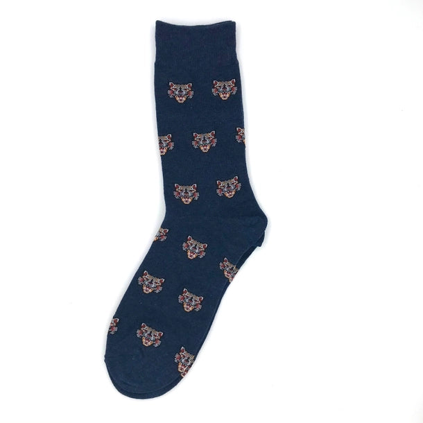 Sixton Navy Tiger Socks