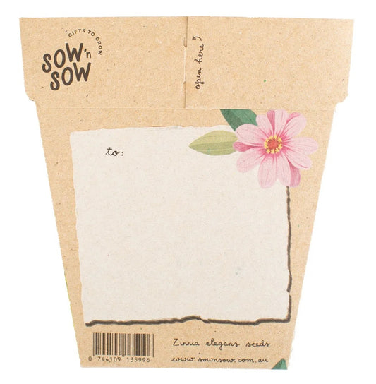 Sow 'n' Sow A Gift of Seeds - Zinnia Happy Birthday
