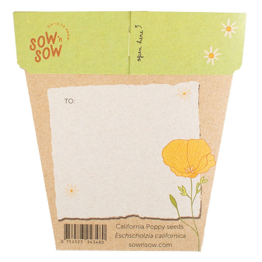 Sow 'n' Sow A Gift of Seeds - California Poppy