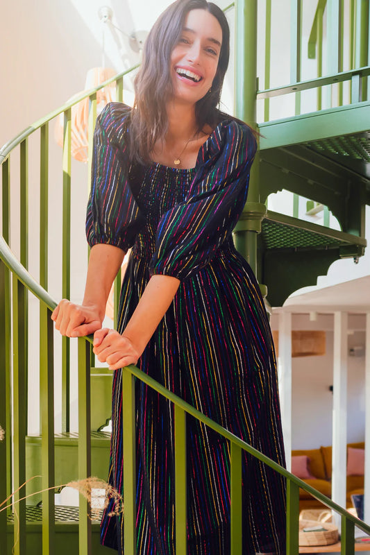 Sugarhill Brighton Lillian Shirred Midi Dress