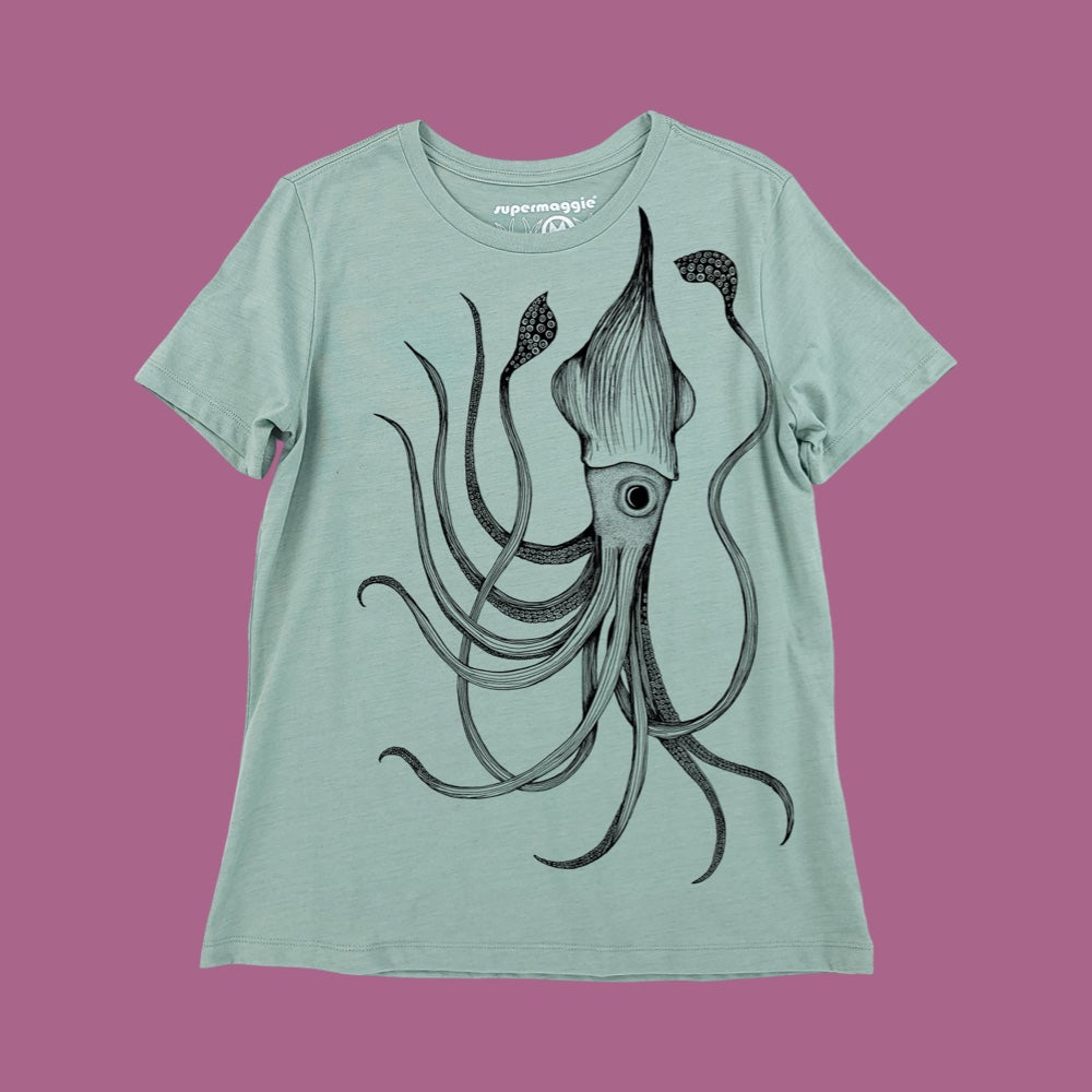 Supermaggie Squid Calliope Tee - Seafoam