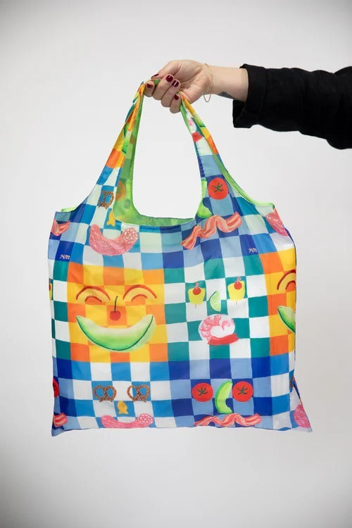 Yellow Owl Workshop Art Sack Shopping Bag - Picnic by Kristina Micotti