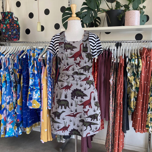 Run and Fly Dino Corduroy Pinafore