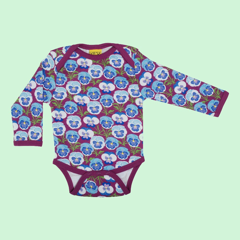 Duns Pansy Long Sleeve Bodysuit - Hyacinth Violet