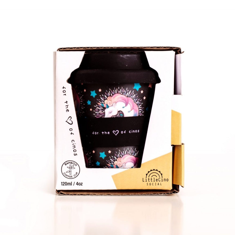 Little Cino Social Unicorn Babycino Cup - Black