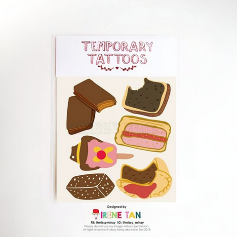 Missy Minzy Australian Food Icon Temporary Tattoos