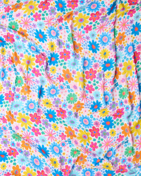 Kip & Co Rainbow Flowers Bamboo Baby Swaddle