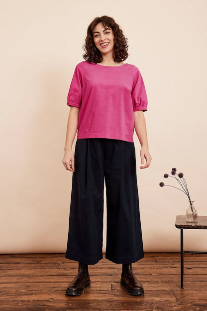 Emily & Fin Ava Magenta Needlecord Top