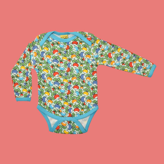 Duns Jumble Radish Blue Long Sleeve Bodysuit