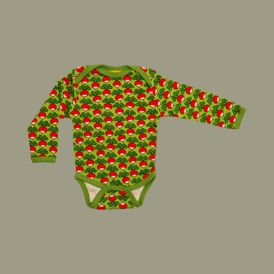 Duns Radish Bright Lime Green Long Sleeve Bodysuit