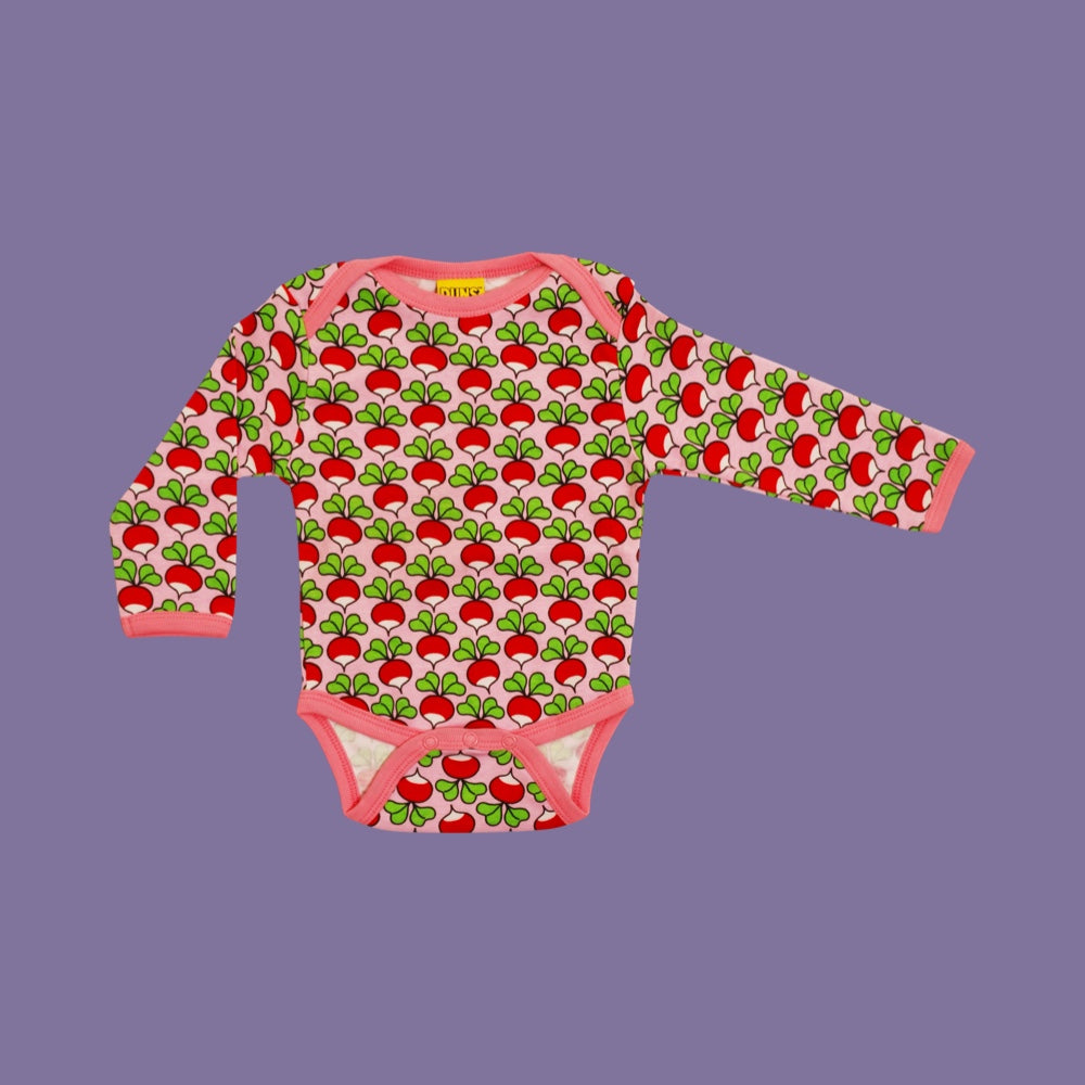 Duns Radish Prism Pink Long Sleeve Bodysuit