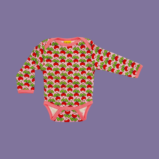 Duns Radish Prism Pink Long Sleeve Bodysuit