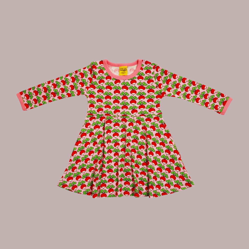 Duns Radish Prism Pink Long Sleeve Skater Dress