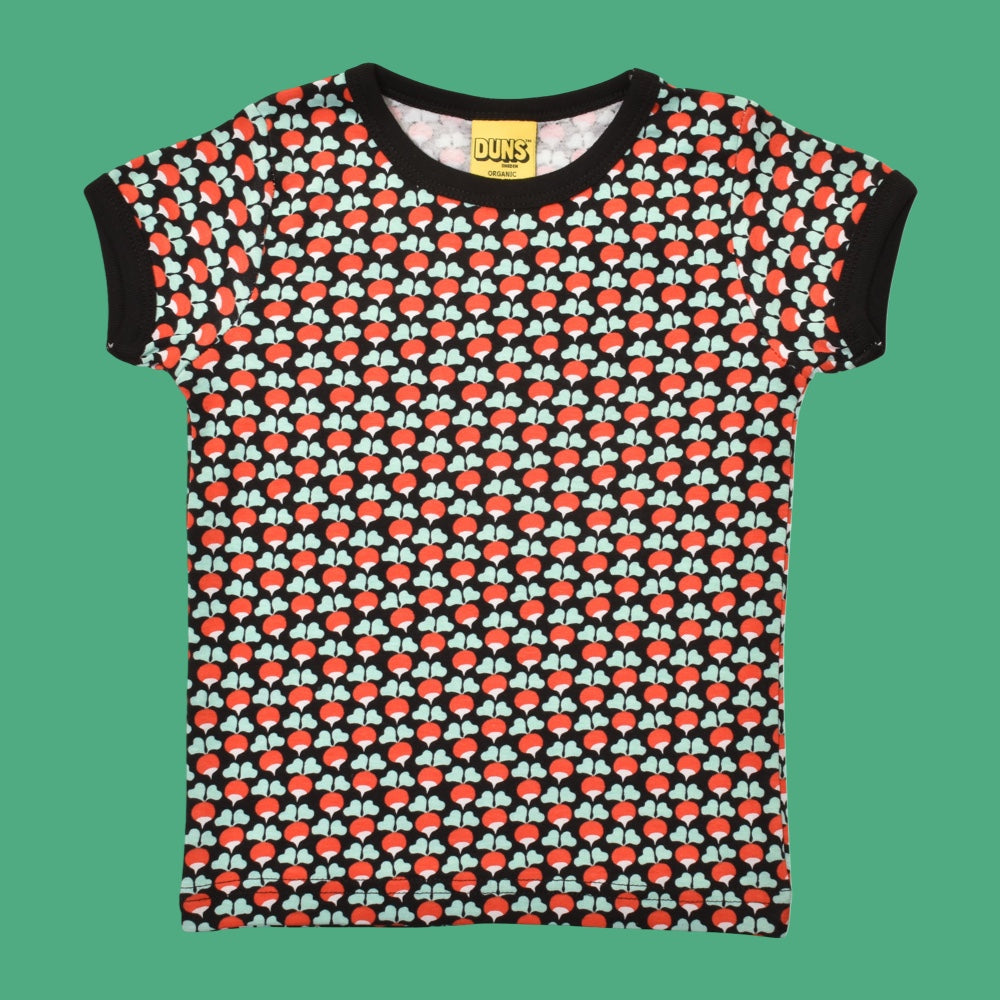 Duns Black Mini Radish Kids' Short Sleeve Tee
