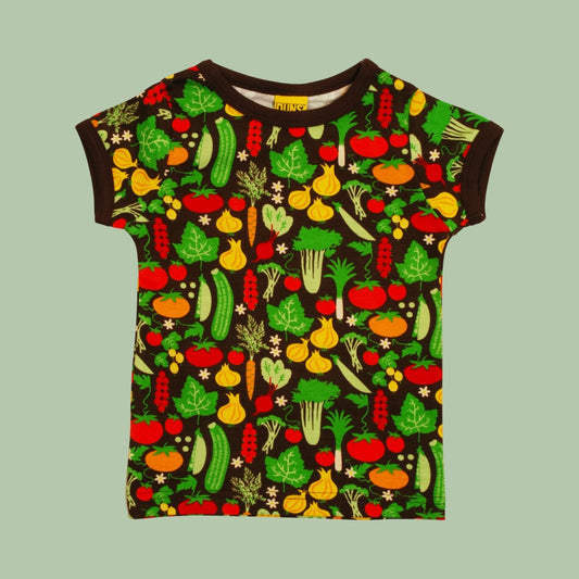 Duns Veggies Brown Kids' Short Sleeve Tee