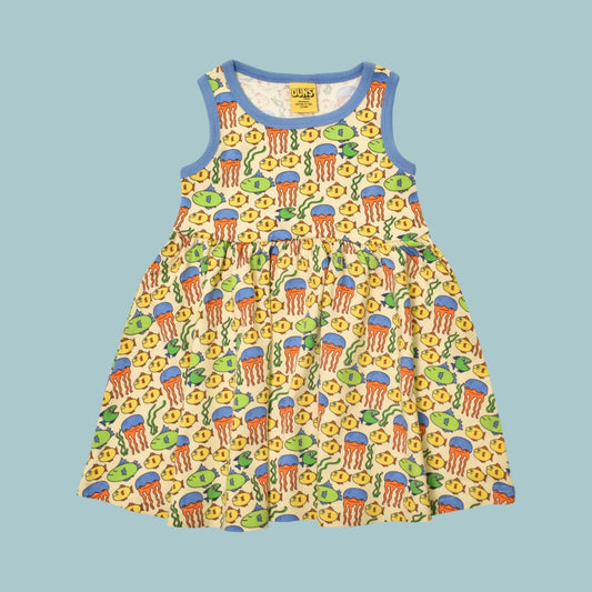 Duns Jellyfish Sleeveless Dress with Gathered Skirt