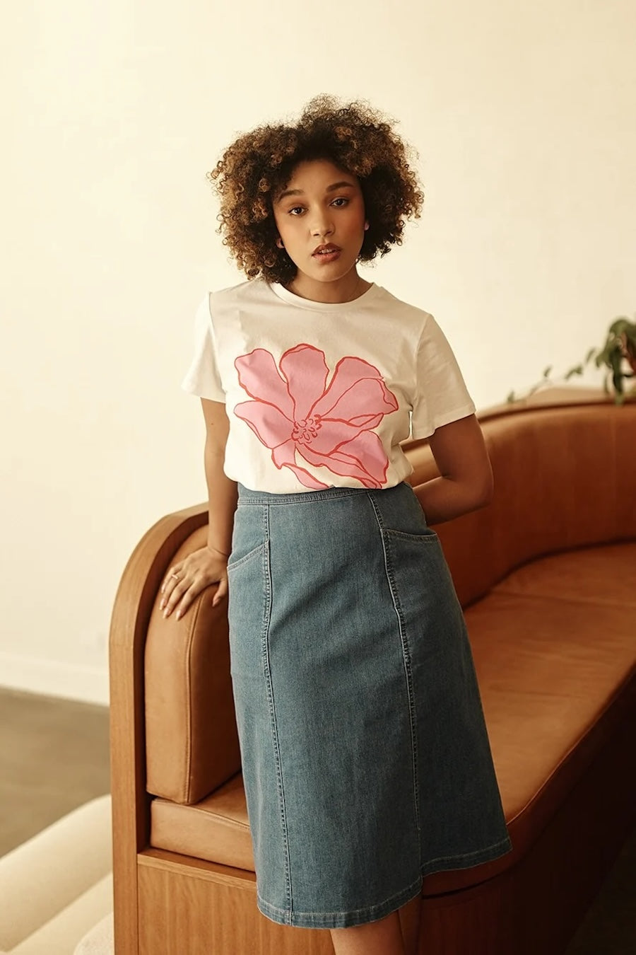 Frock Me Out A-Line Denim Skirt - Vintage Wash