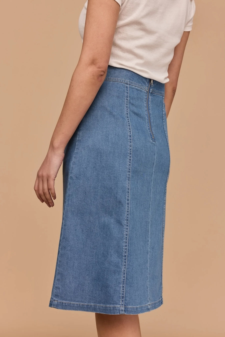 Frock Me Out A-Line Denim Skirt - Vintage Wash