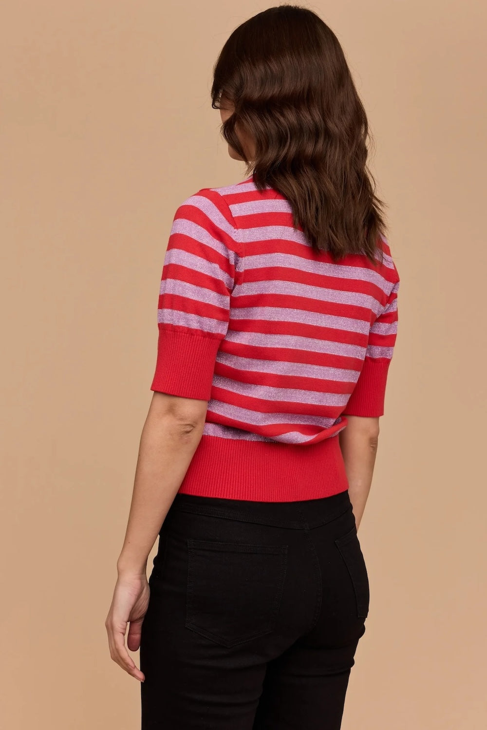 Frock Me Out Stripe Knit - Red & Disco Lilac
